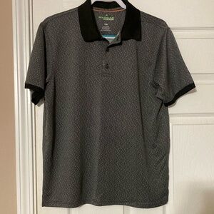 ⭐️⭐️ Haggar Black Polo Shirt Classic Design- size M